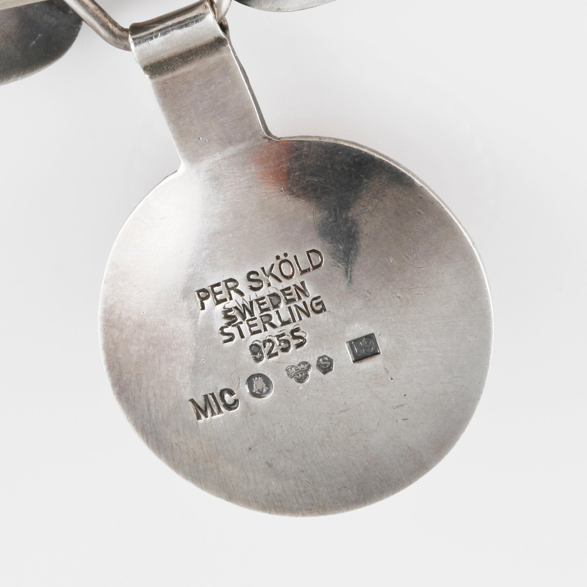 BROSCH, silver, Per Sköld för A Michelsen, Stockholm,1953. Vikt 16,3 gram.