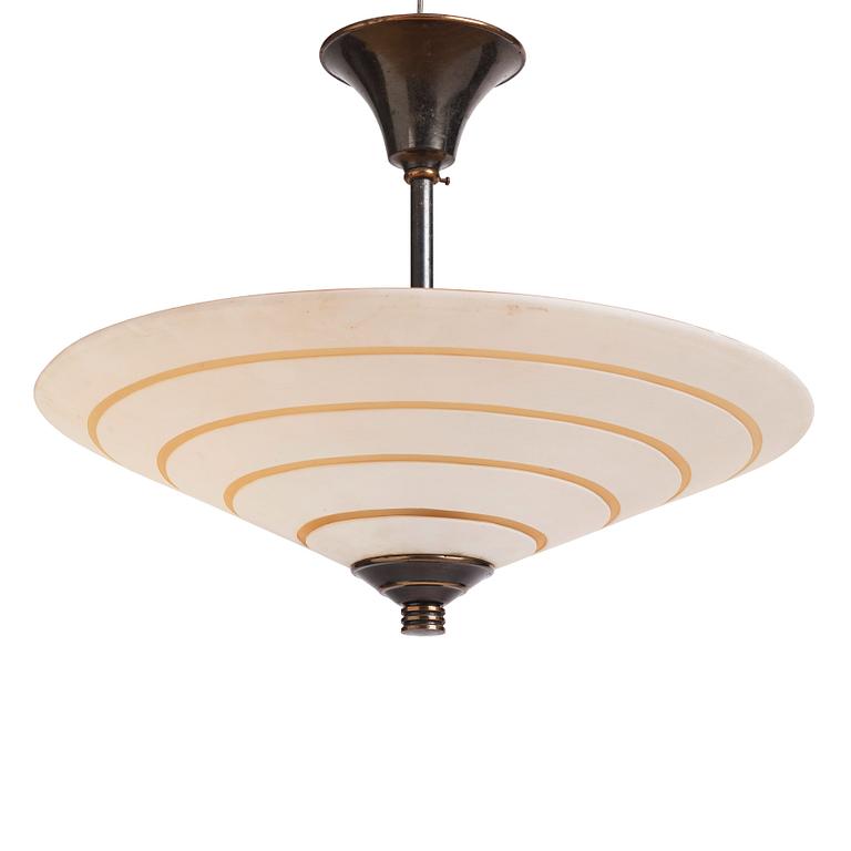 Edward Hald, a ceiling lamp, Orrefors, 1930s.