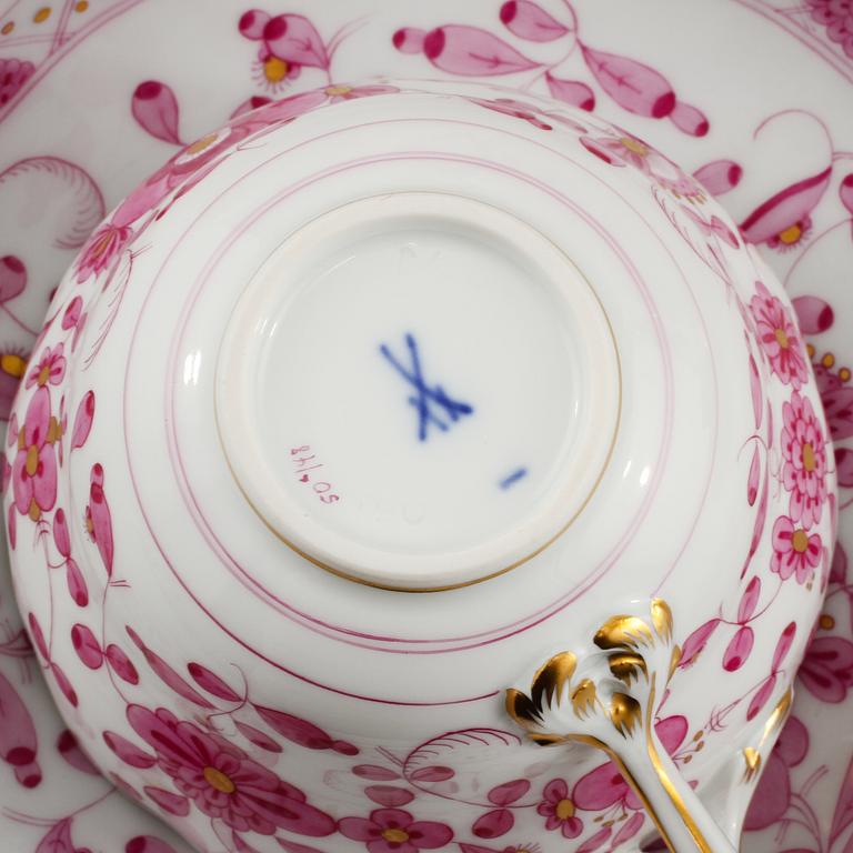 SERVISDELAR, 115 st, porslin, Meissen, omkring 1900-talets mitt.