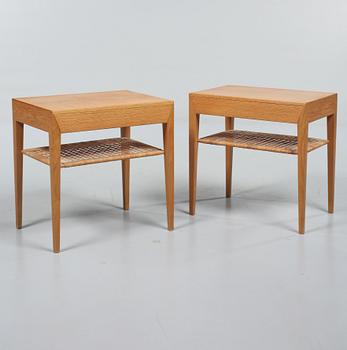SÄNGBORD, ett par, Severin Hansen, Haslev Møbelfabrik, , Danmark, 1900-talets andra hälft.