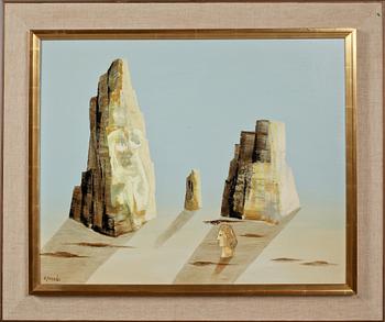 ESAIAS THORÉN, olja på pannå, signerad.