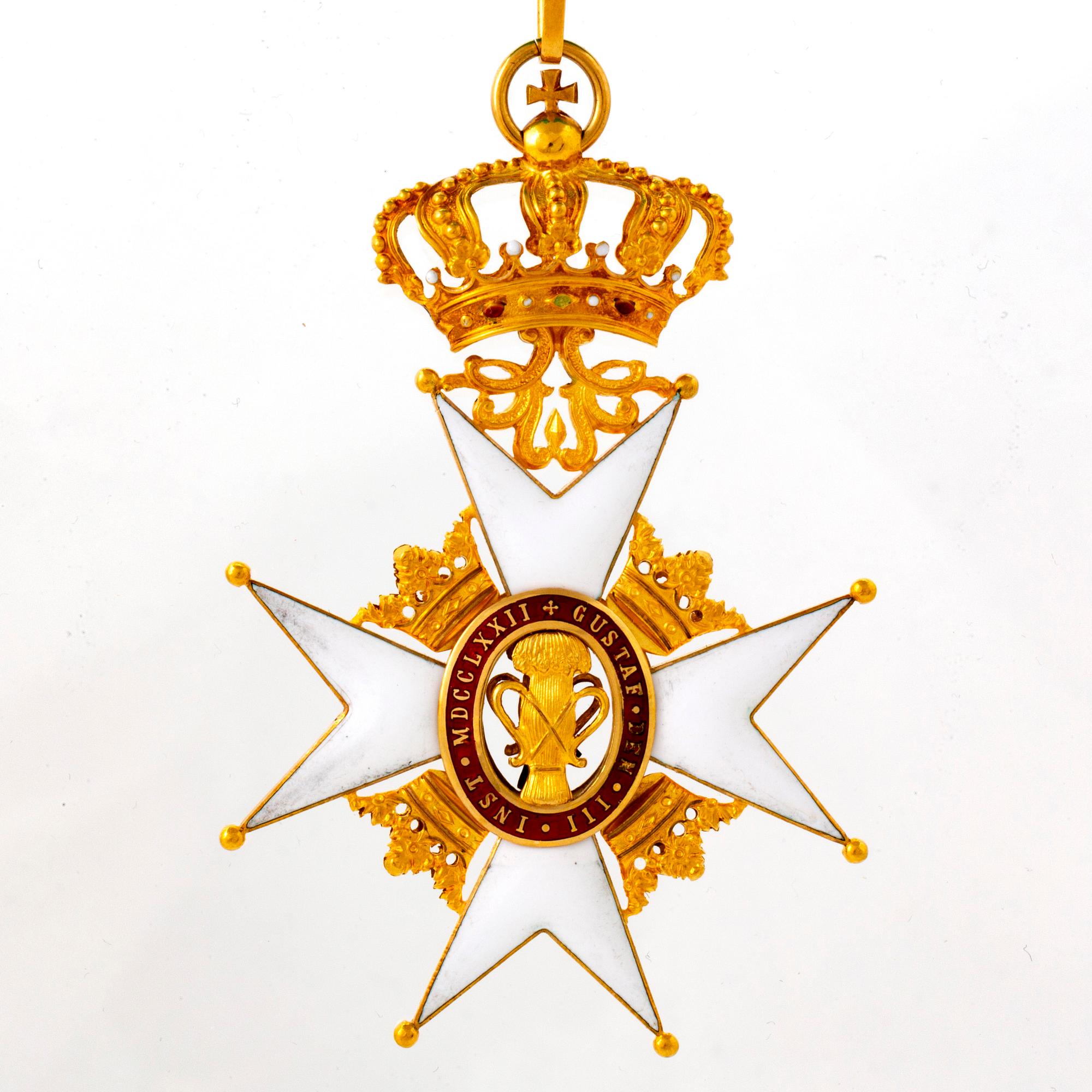 Vasaorden, enamel on gold 18K CF Carlman.
