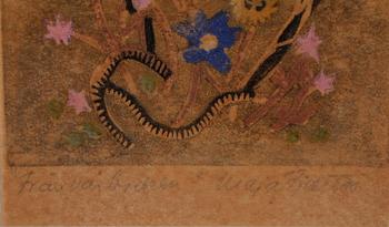 KERSTIN MARIA (MAJA) FJAESTAD, 3 st, träsnitt, signerade.