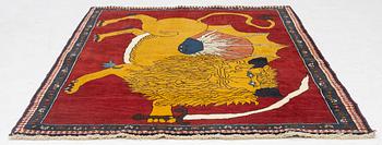 A Qashqai/Shiraz rug, c. 147 x 111 cm.
