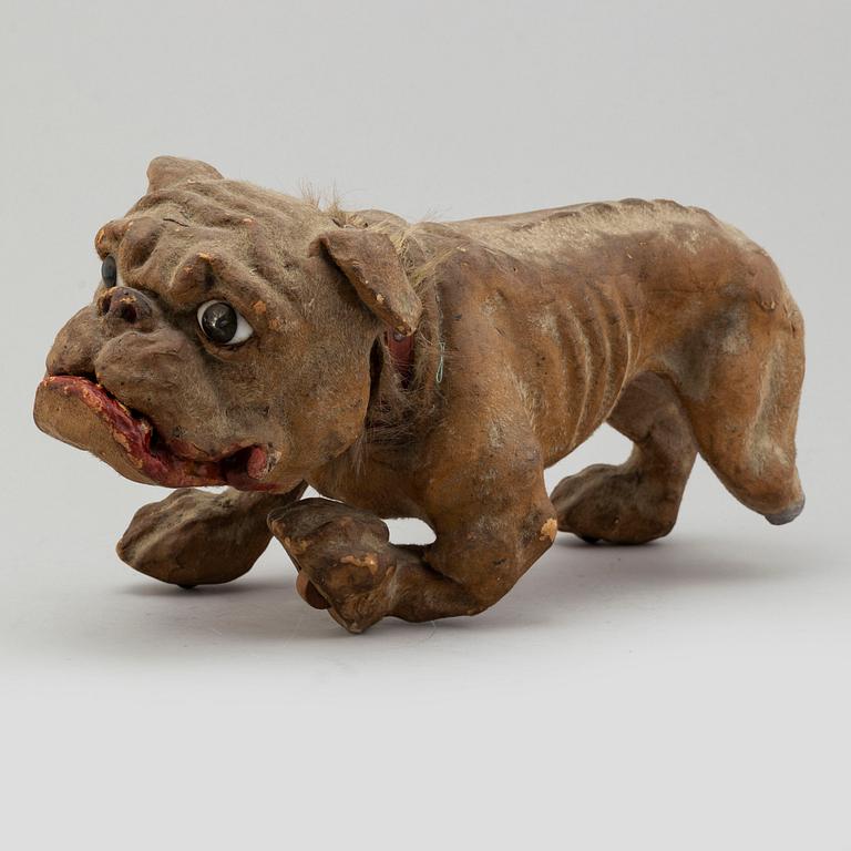 HUND, papier maché, Frankrike, omkring år 1900.