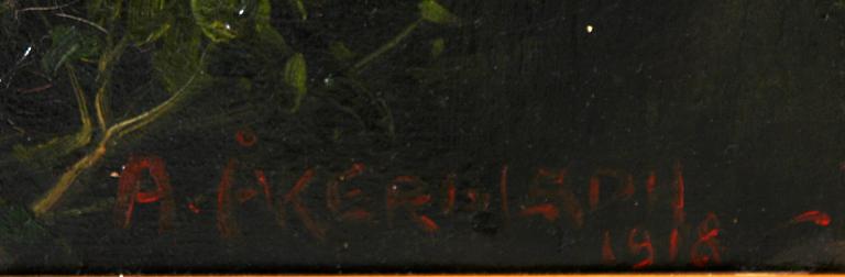 ALEXANDER ÅKERBLADH, olja på duk, sign o dat 1918.