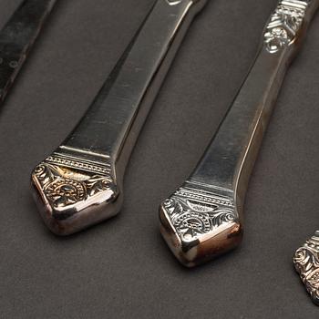 BESTICKSUPPSÄTTNIG, nysliver 48 delar.