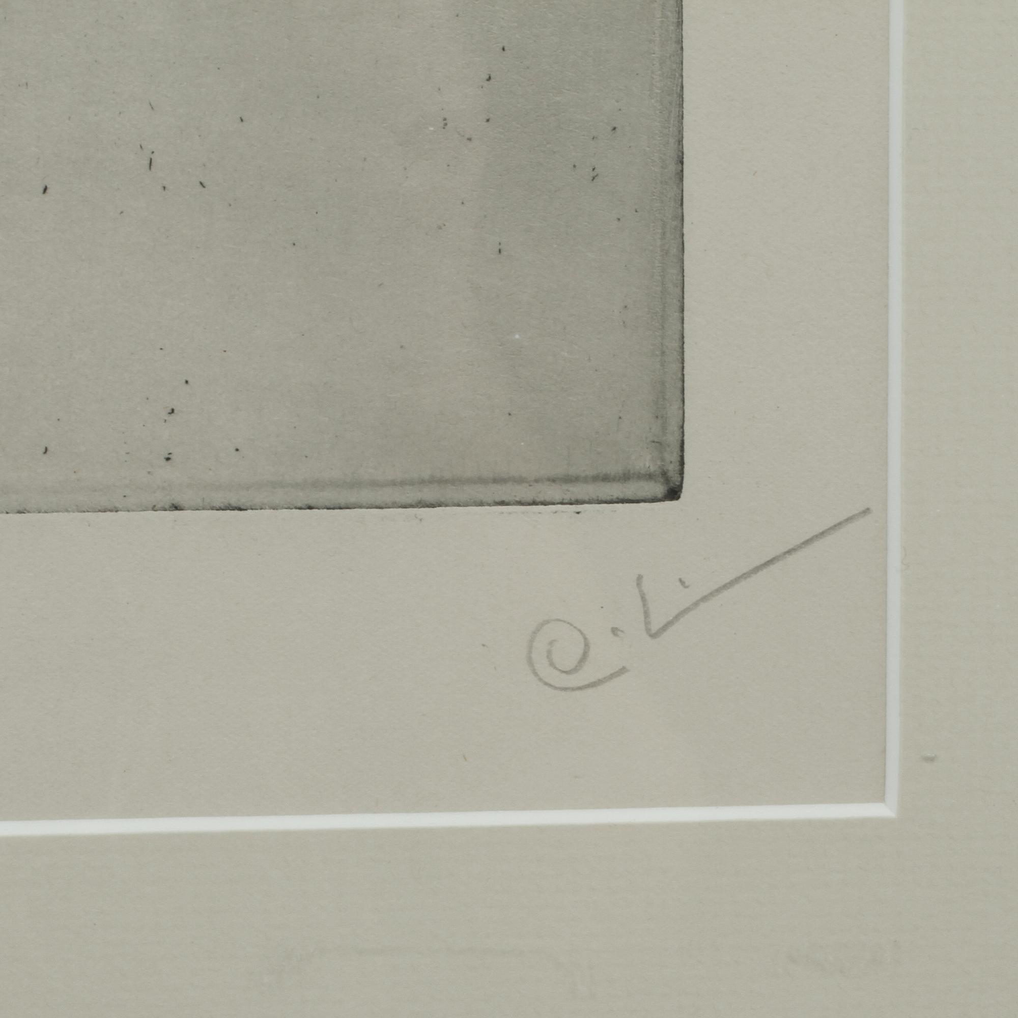 CARL LARSSON, etsning, signerad.