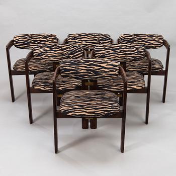 AUGUSTO SAVINI, A set of six 'Pamplona' dining chairs for Pozzi, Italy.