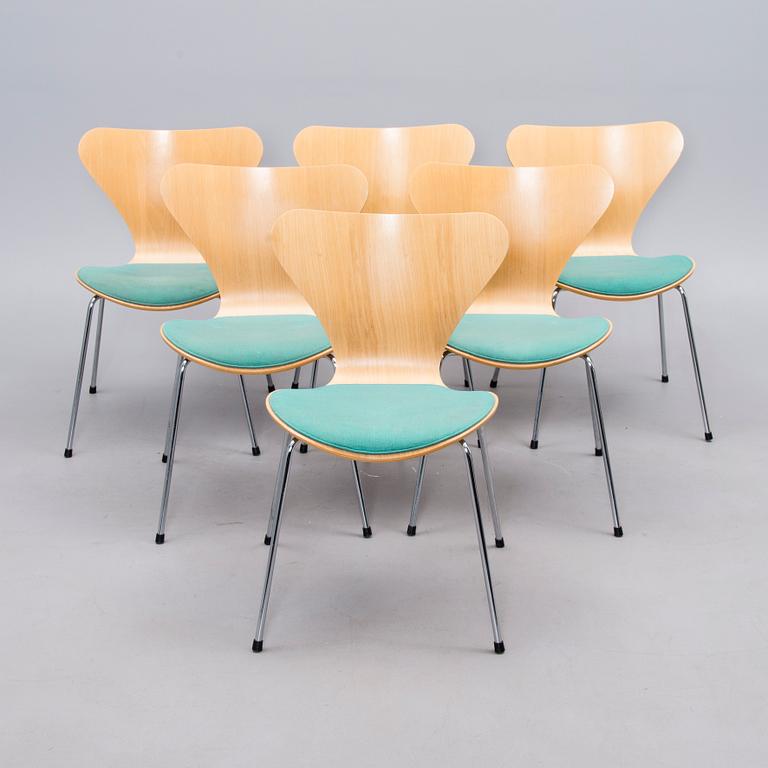 STOLAR, 6 st, "Sjuan", Arne Jacobsen, Fritz Hansen, 1991.