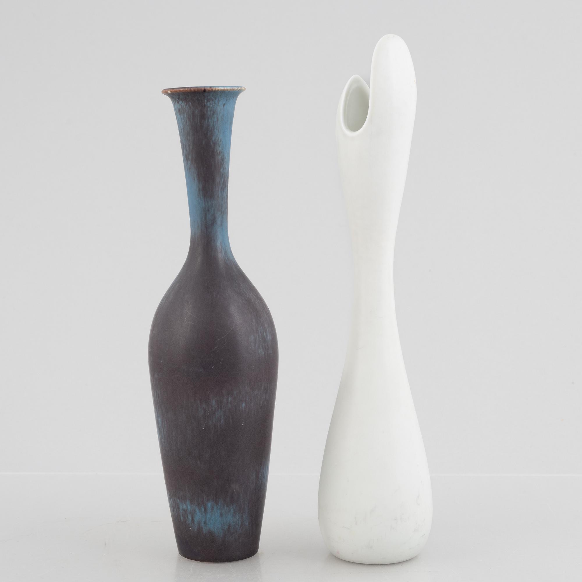 Gunnar Nylund, two vases, including 'Caolina', Rörstrand.