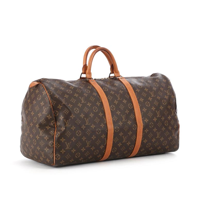 LOUIS VUITTON, a monogram canvas weekend bag, "Keepall 55", 1988.