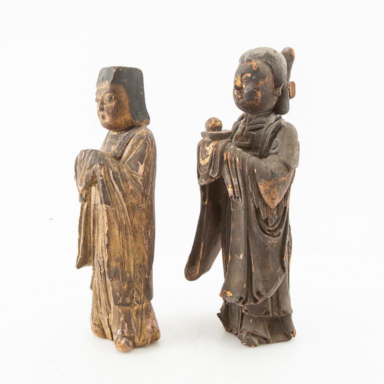 Figuriner 2 st Kina 1800-tal eller äldre.