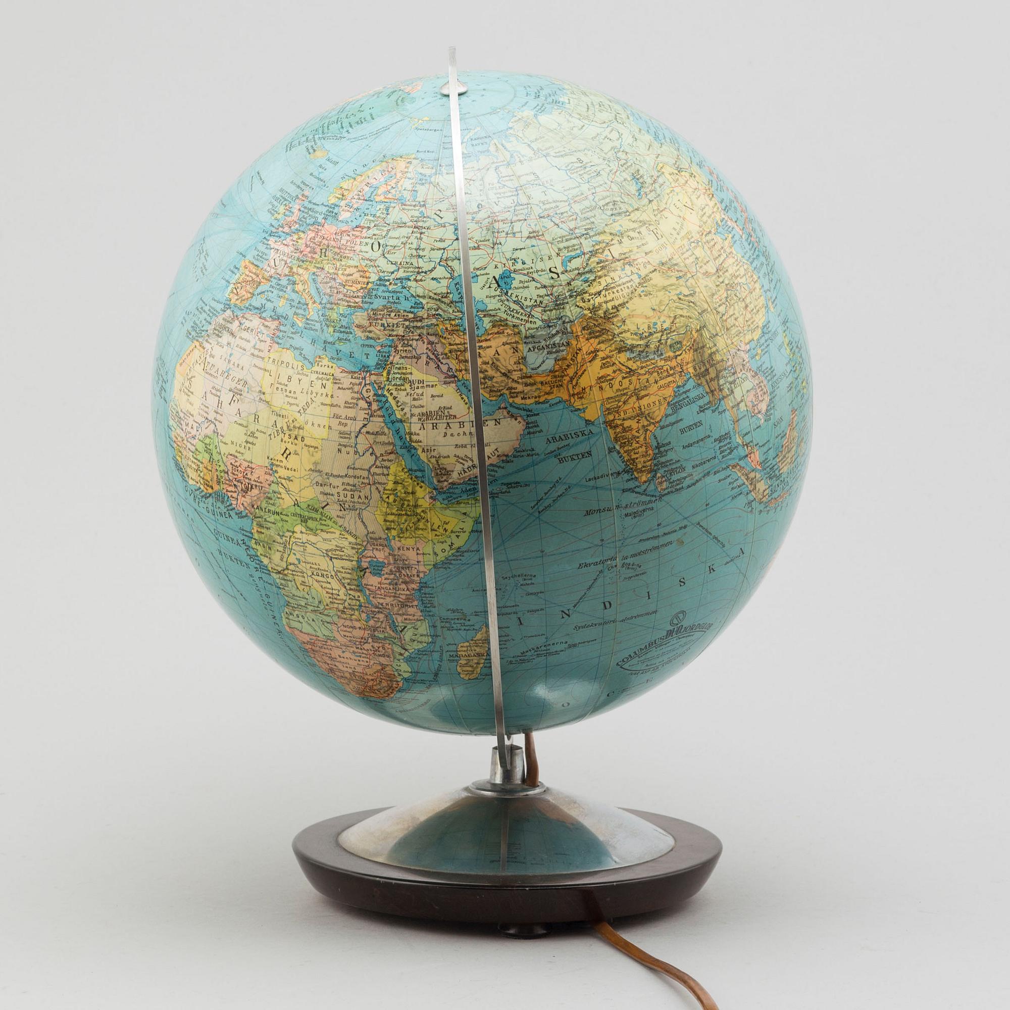 JORDGLOB, "Columbus Duo Jordglob", Ivar Asp AB, Stockholm, 1930 / 40-tal.