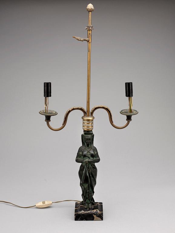 BORDSLAMPA, empirestil, omkring 1900.