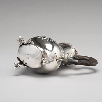 Peter Ohlijn, kaffekanna, silver Karlskrona 1780. Rokoko.