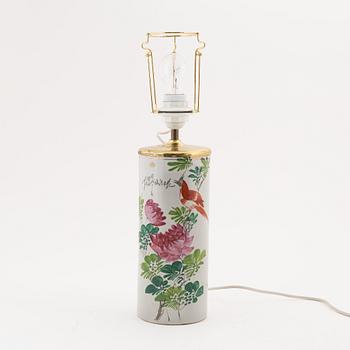 A Chinese porcelain vase converted into a table lamp, 20th Century.