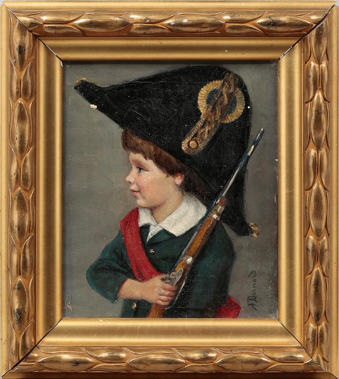 UNKNOWN ARTISt, oil on canvas, signed A Bernard, from the 19th century.
