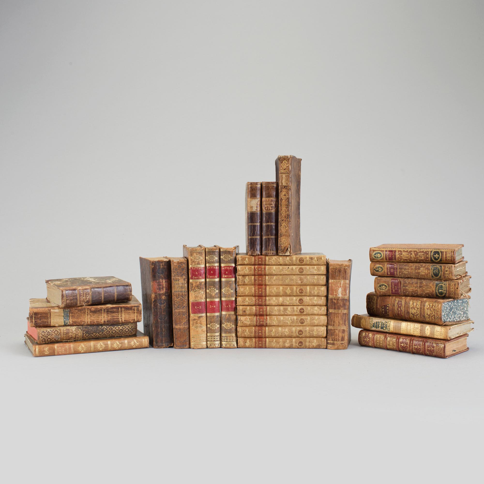 BOKPARTI, 28 vol, bla Oeuvres de Grecourt, 1700-1800-tal.