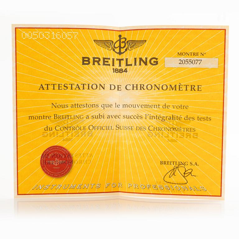 Breitling, Chrono Cockpit, wristwatch, chronograph, 39 mm.