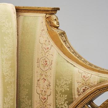 A late Gustavian sofa attributed to E. Ståhl (master in Stockholm 1794-1820).