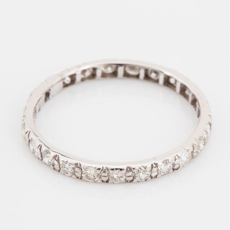 White gold brilliant-cut diamond eternity ring.