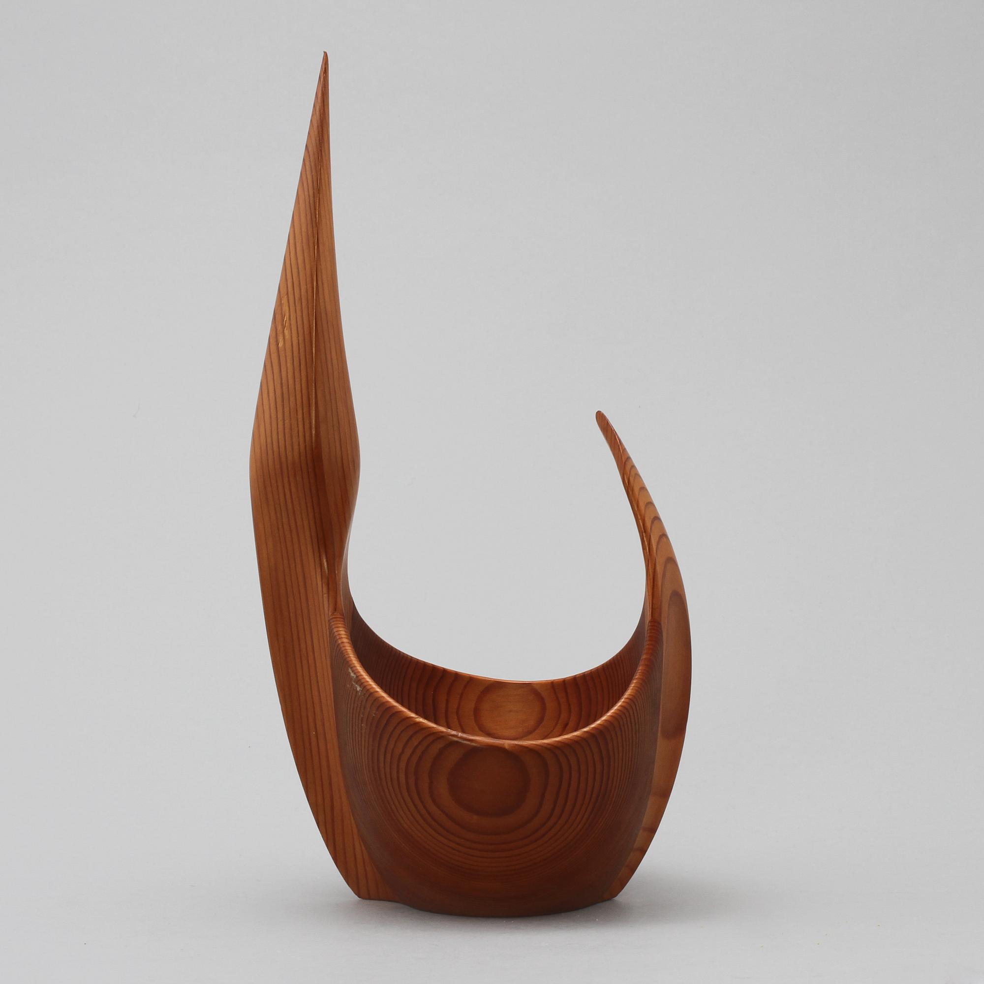 SKÅL, snidat trä, Johnny Mattson, monogramsignerad, 1950/60-tal.