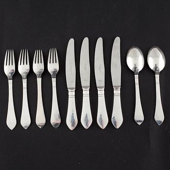 ten silver cutlery.