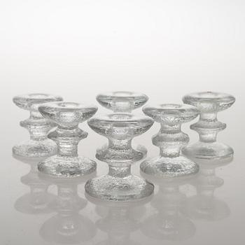 TIMO SARPANEVA, 19 glass 'Festivo' candlesticks for Iittala.