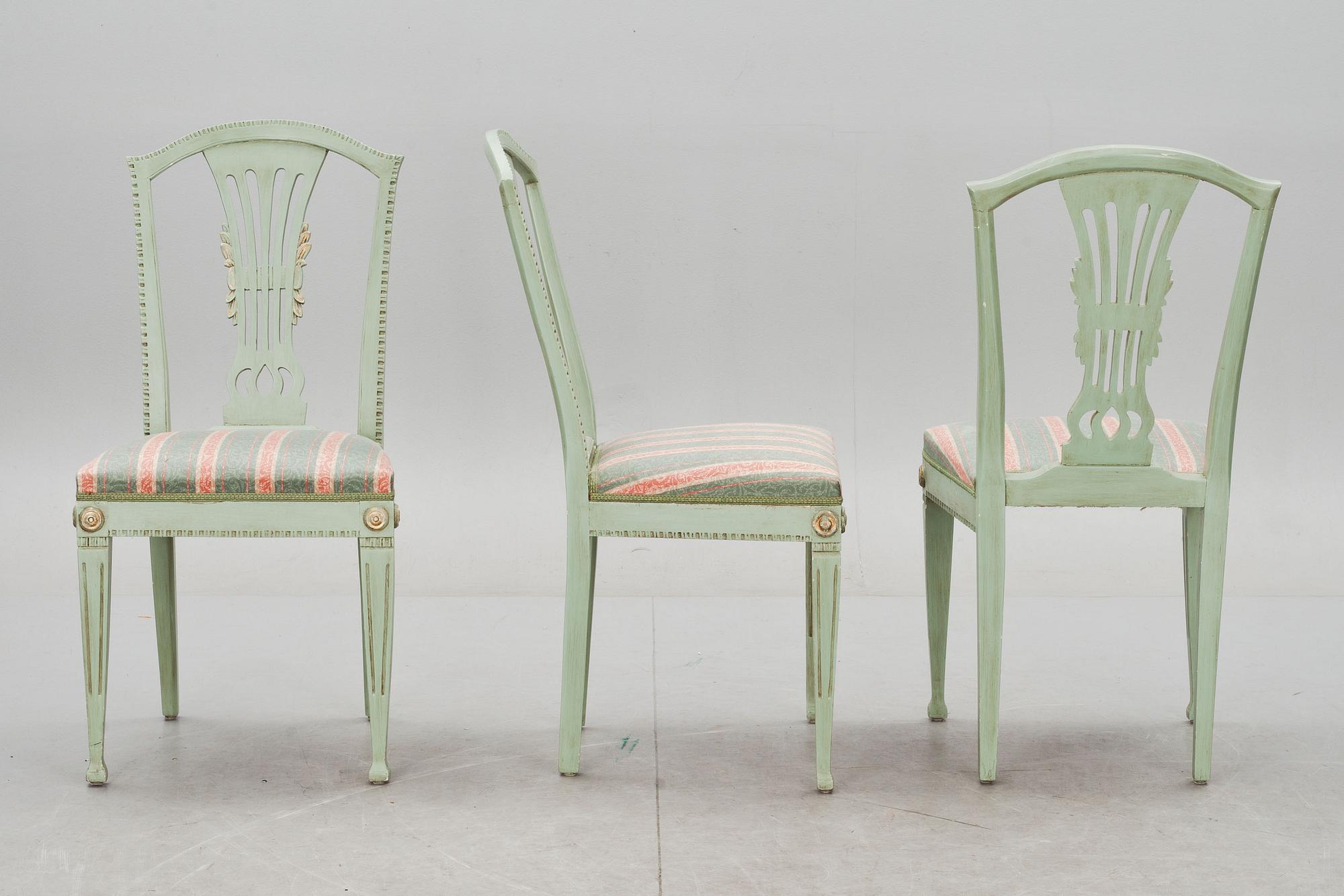 STOLAR, 10 st, gustaviansk stil, 1900-talets senare del.