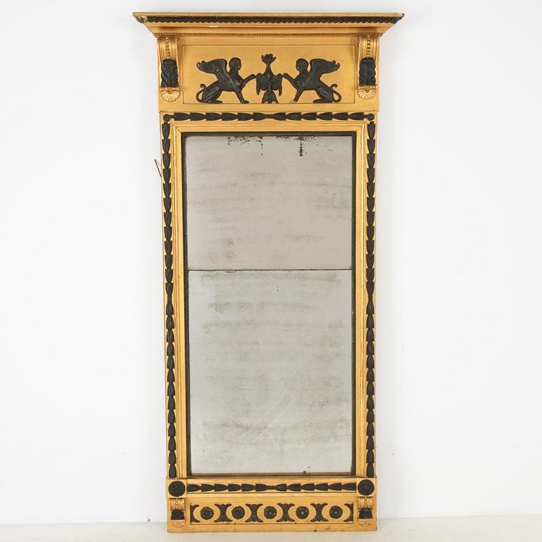 A late Gustavian mirror, Stockholm, late 18th Century.