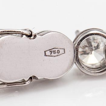 Tennisrannekoru, 18K valkokultaa ja briljanttihiottuja timantteja n. 7.50 ct yht.