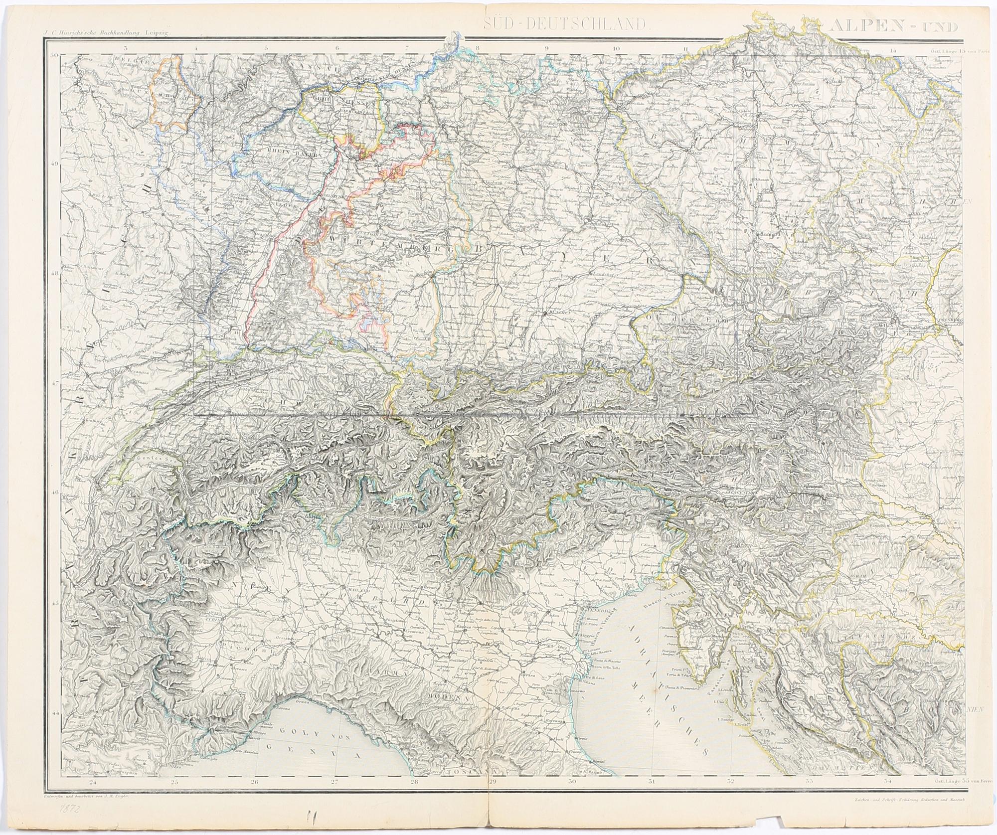 PARTI KARTOR, 7 st, bla världsdelarna och del av Nordamerika, Stein 1870-tal.
