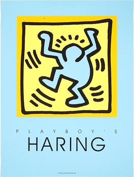 KEITH HARING (Efter), färgserigrafi, utgiven av Special Editions Limited för Playboy, 1991.