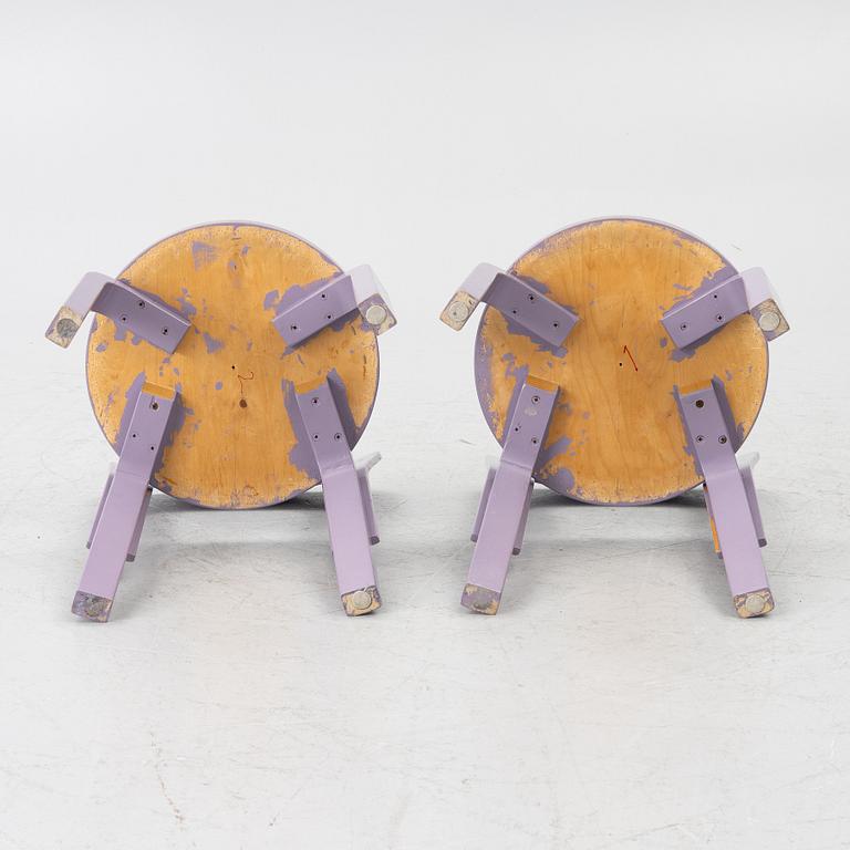Table, Gärsnäs, and a pair of No. 65 children's chairs by Alvar Aalto.