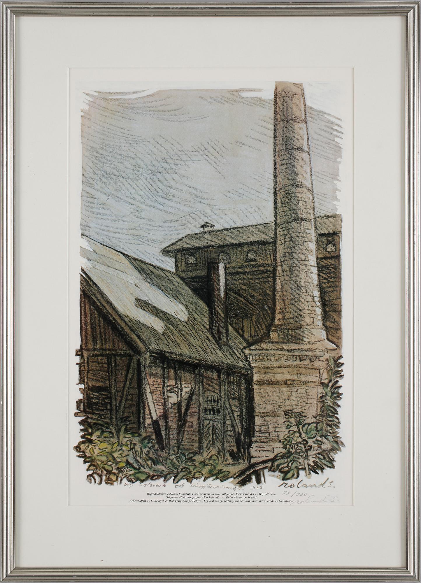 ROLAND SVENSSON, färgtryck, sign o numr 75/300.