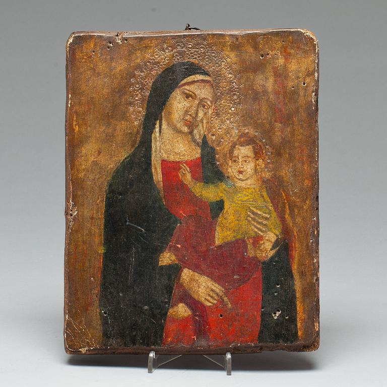 IKON, olja på  pannå, 1800-tal.