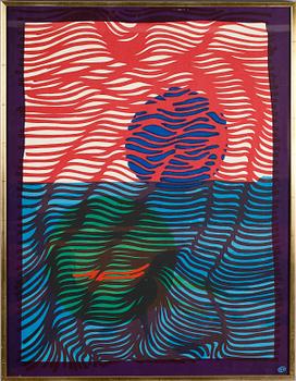 LENNART RODHE, färglitografi, signerad och daterad 1972, numrerad 53/75.