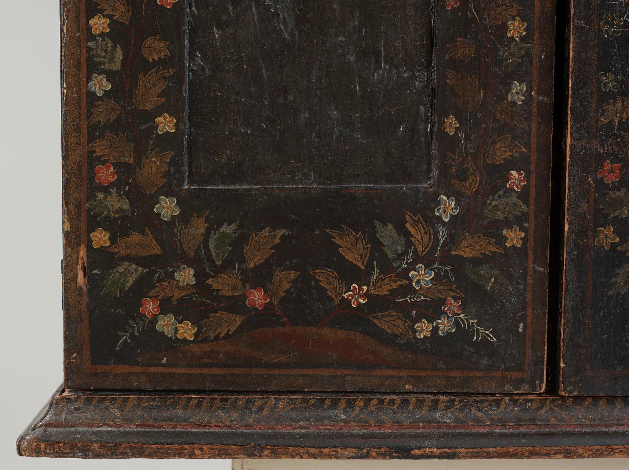 KABINETTSKÅP. Senbarock, 1700-tal.