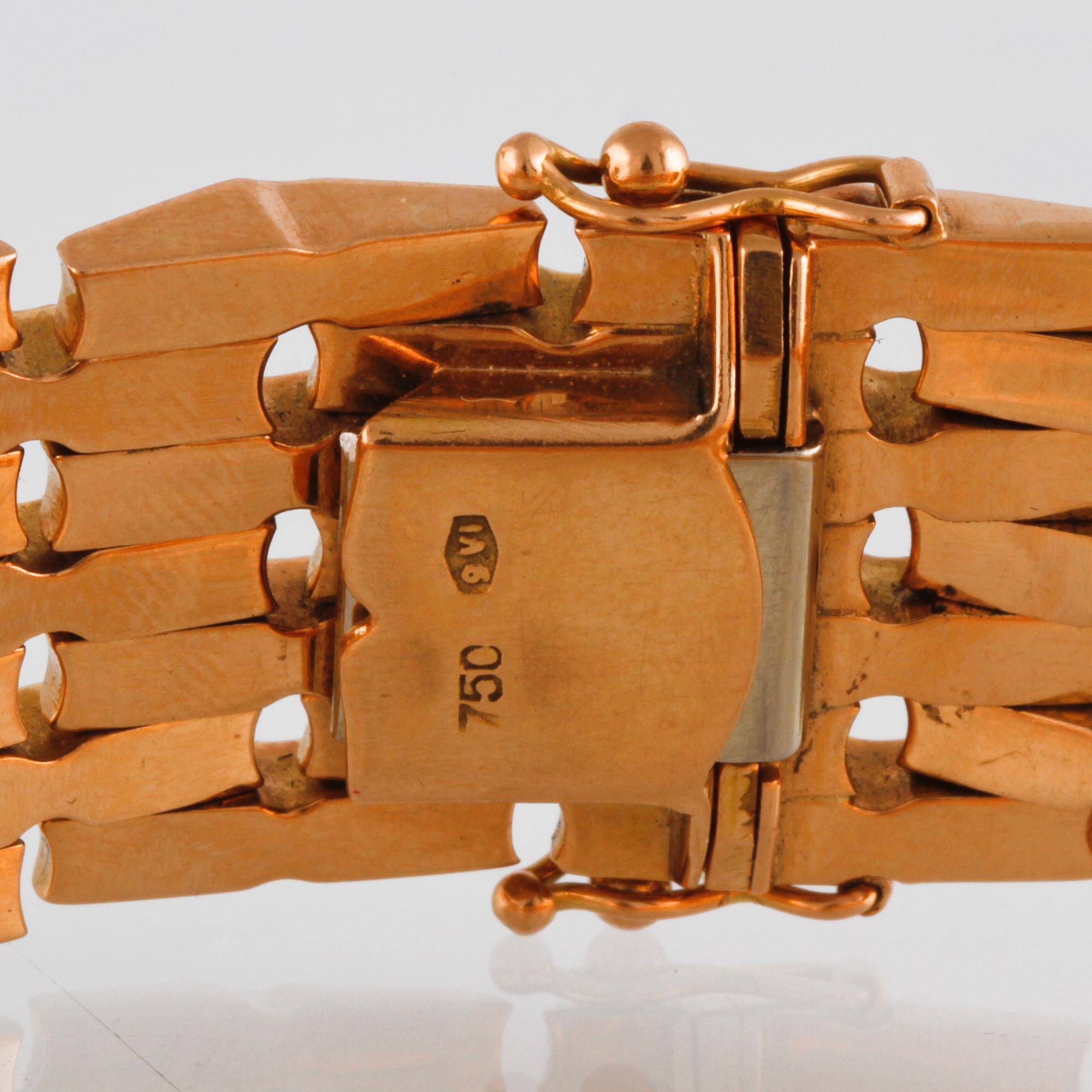 ARMBAND, 18K guld, Vicenza, Italien. Vikt 58,9 gram.
