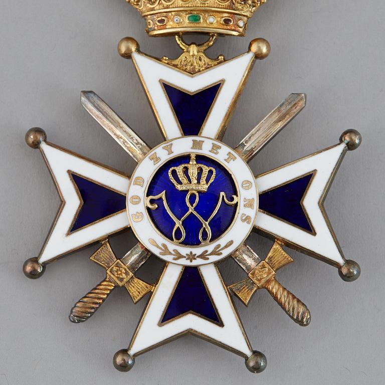 ORANIE-NASSAU ORDEN, Nederländerna, kommendörskors med svärd.