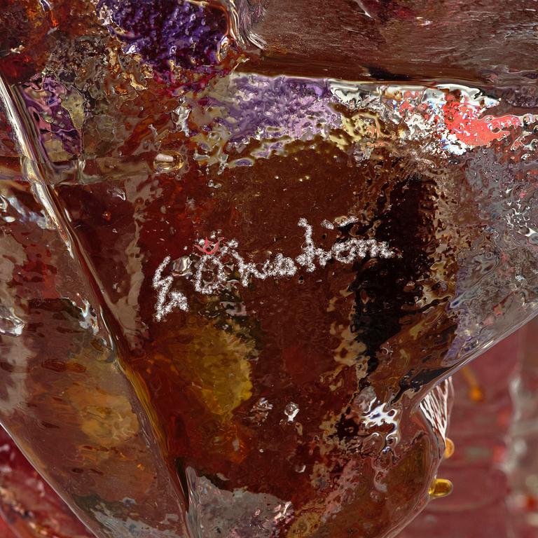 Edvin Öhrström, "Korona", a cast glass sculpture, Lindshammar Glassworks.