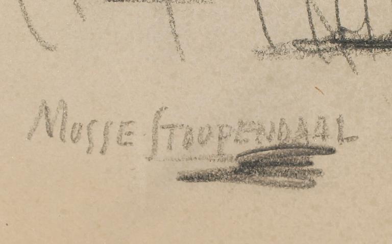 MOSSE STOOPENDAAL, blyerts, signerad.