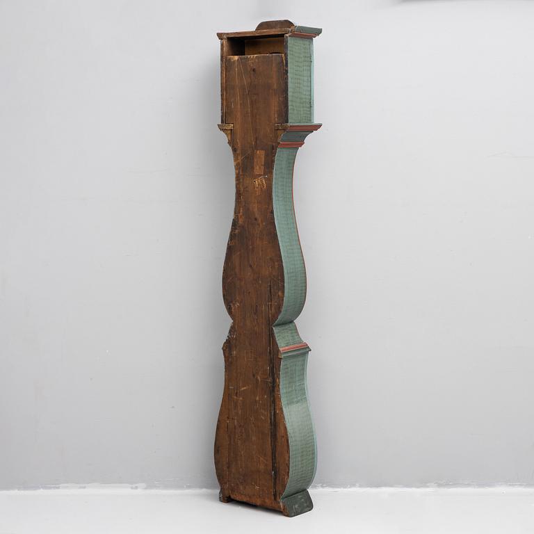 Longcase clock, folk art, 18th/19th century.