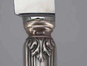 SKEDAR, 2 st, KNIV, silver, skedar 1899-1908, kniv 1908-1926, Ryssland. Vikt tot. 177 g.