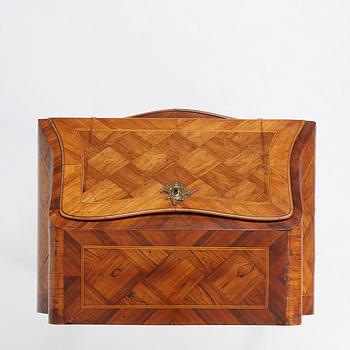 A rococo parquetry secretaire, Stockholm, later part of the 18th century.