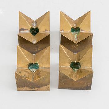 PIERRE FORSELL, ljusstakar, 4 st, "Kronan", Skultuna 1900-talets andra hälft.