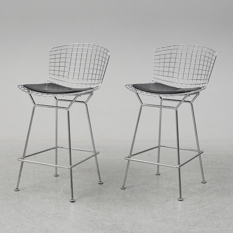 HARRY BERTOIA, a pair of bar stools, Knoll International.