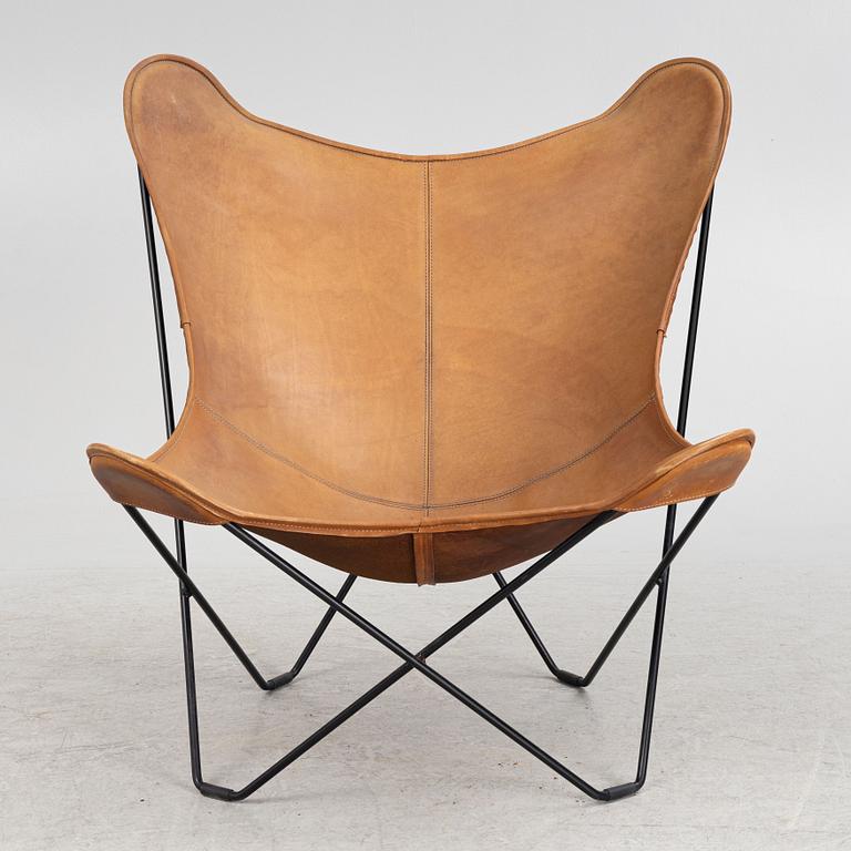 Leather, armchair, "Pampa Mariposa Butterfly Chair".