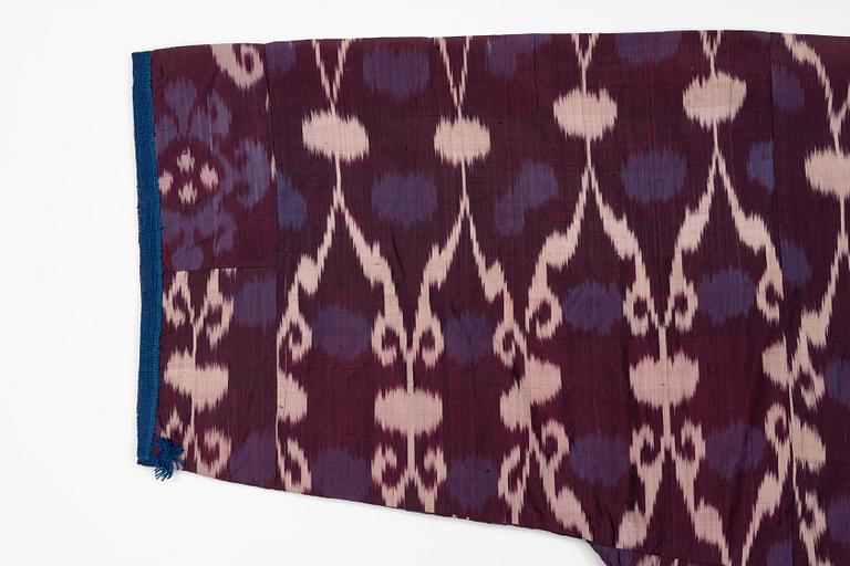 A silk Ikat Chapan, Central Asian, 1880s.